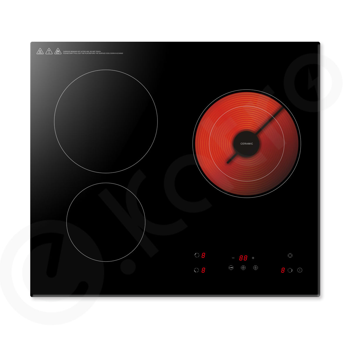 IHT5720B1,5700W Built-in Hybrid Hob/ 3 Zone